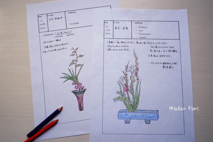 デッサンする、お花のレッスンのノートのとり方 | Atelier Fiori